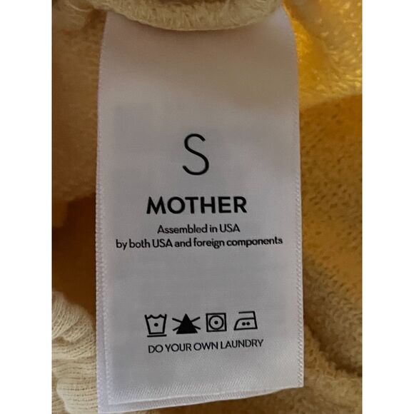 MOTHER Move It Yellow The Knock Out Roller Hoover Sweatpants  Women's Size Small - Picture 4 of 12